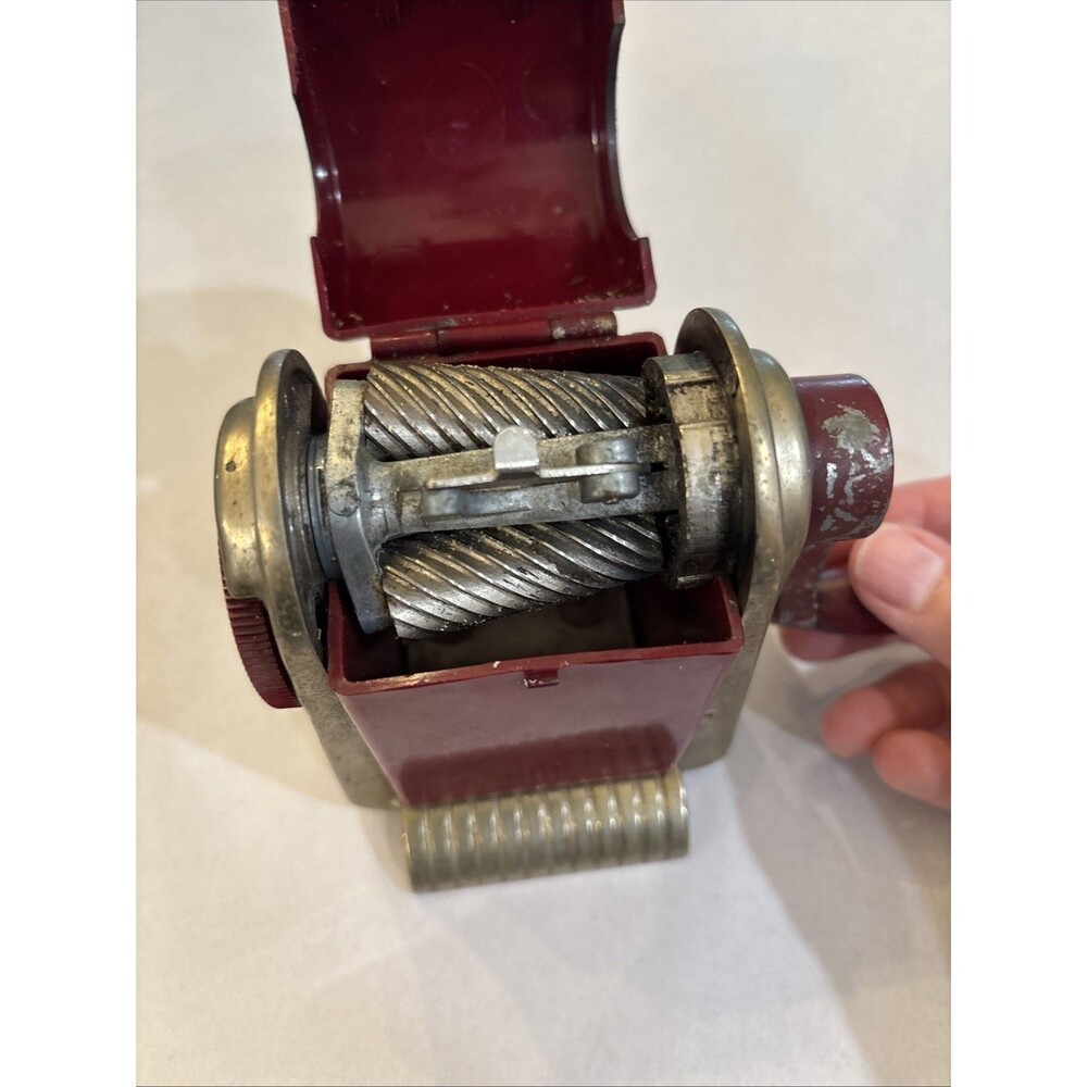 Antique Dexter RED Pencil Sharpener Automatic Pencil Sharpening Co Vintage WORKS - Picture 9 of 16